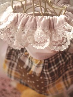 フェレットの洋服・パッチワーク柄・茶色＆グレー