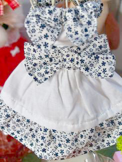 フェレット服・フェレット服・ふわり小花・青２