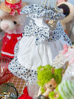 フェレット服・フェレット服・ふわり小花・青３