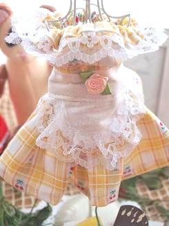 フェレットの服・チューリップエプロン・黄色１